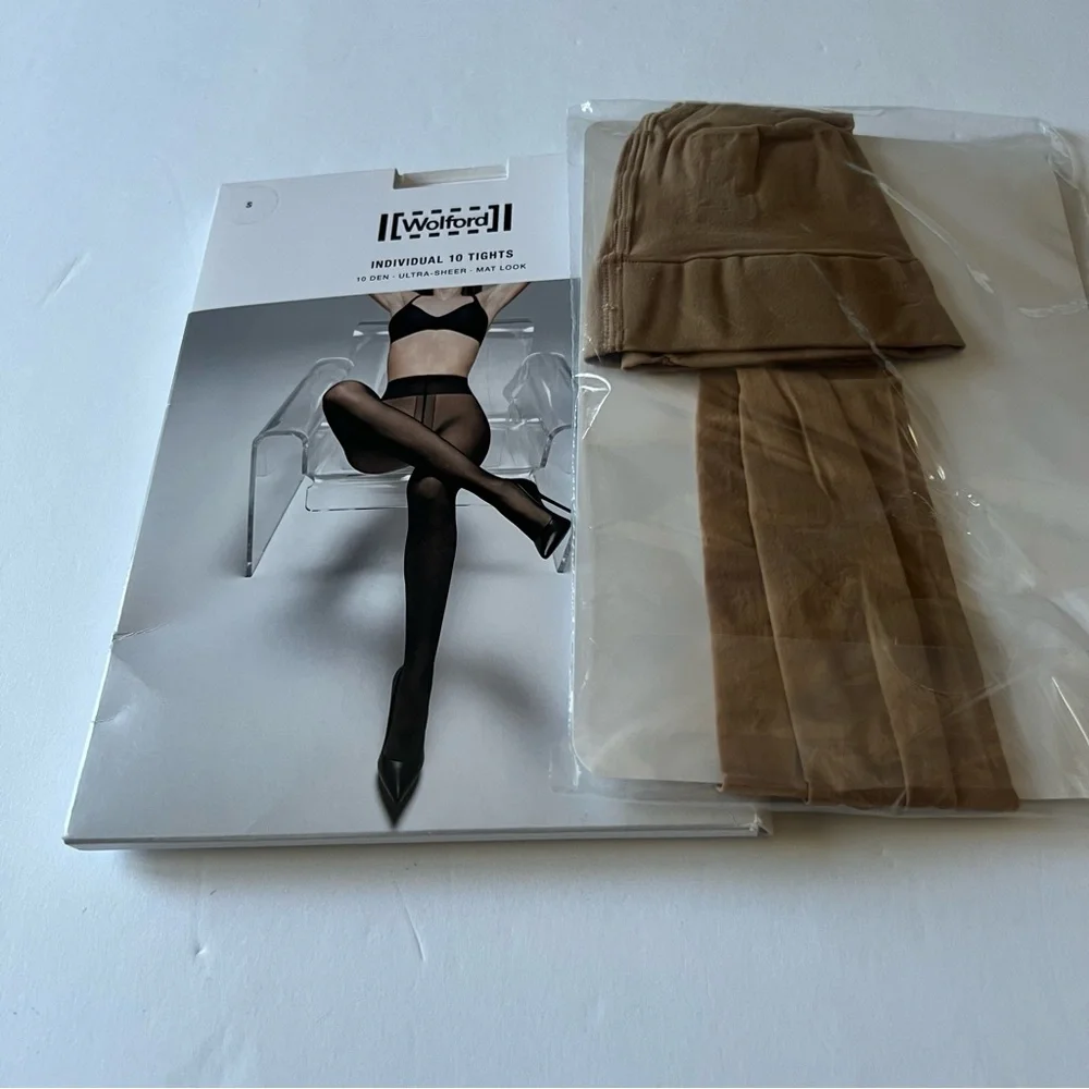 WOLFORD INDIVIDUAL 10 TIGHTS FAIRLY LIGHT SIZE SMALL NWT